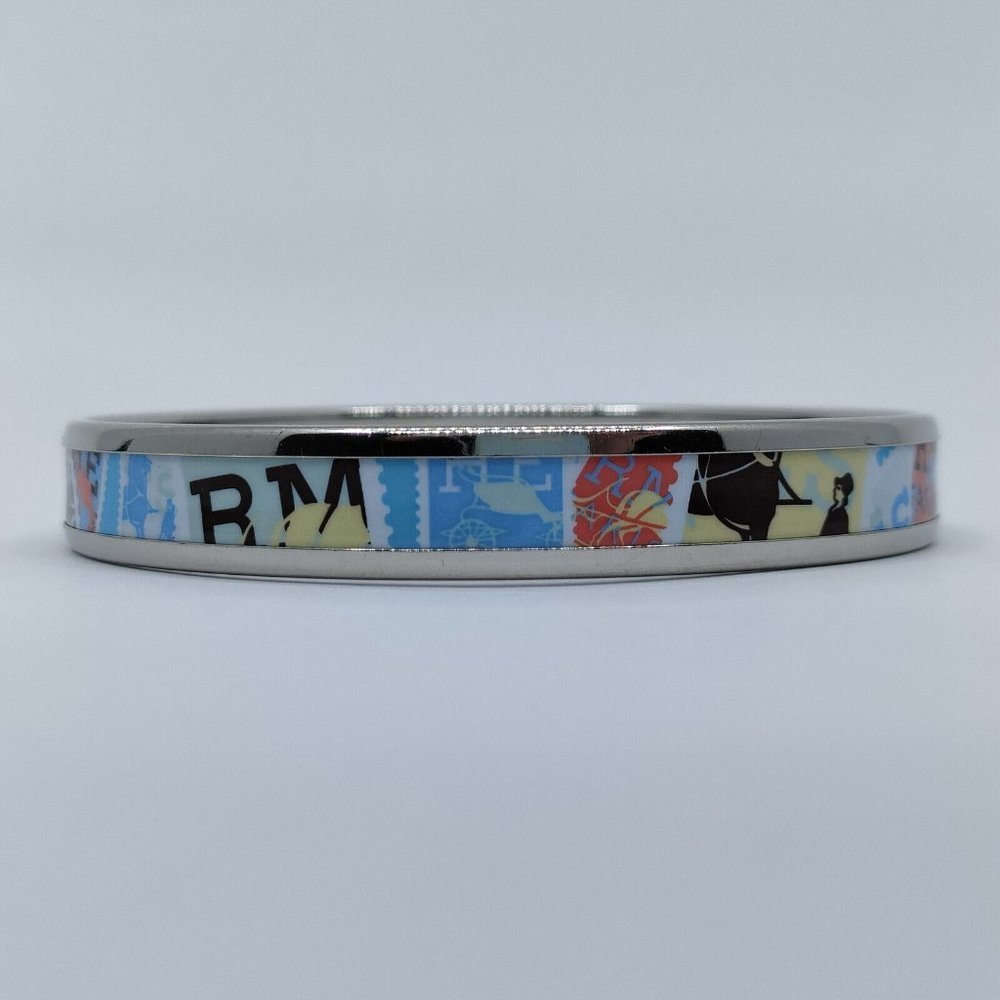 Hermes Bangle Silver Light Blue - image 4